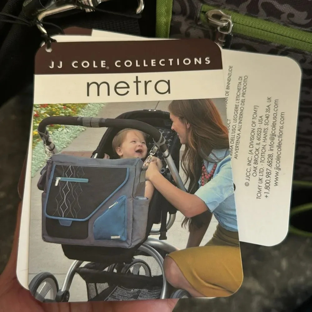 JJ Cole black/lime/gray pattern multi compartment… - image 11